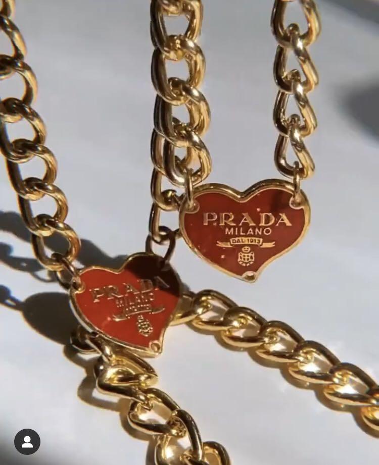 Heart Prada Necklace 2024 favors