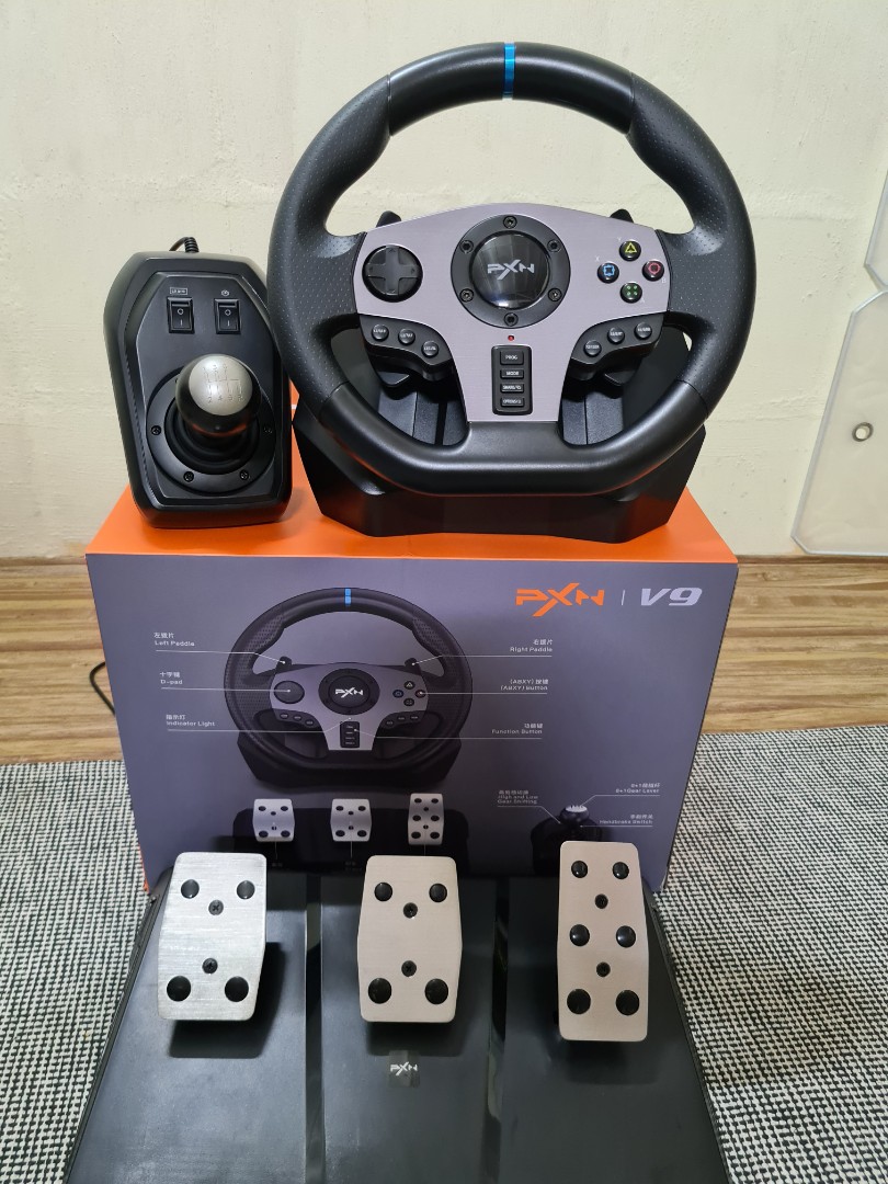 PXN V9 STEERING WHEEL, Video Gaming, Gaming Accessories, Virtual ...