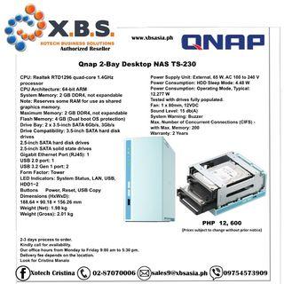 Qnap 2-Bay Desktop NAS TS-230