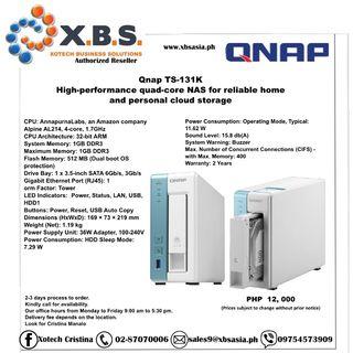 Qnap TS-131K High-performance quad-core NAS for reliable home and personal cloud storage