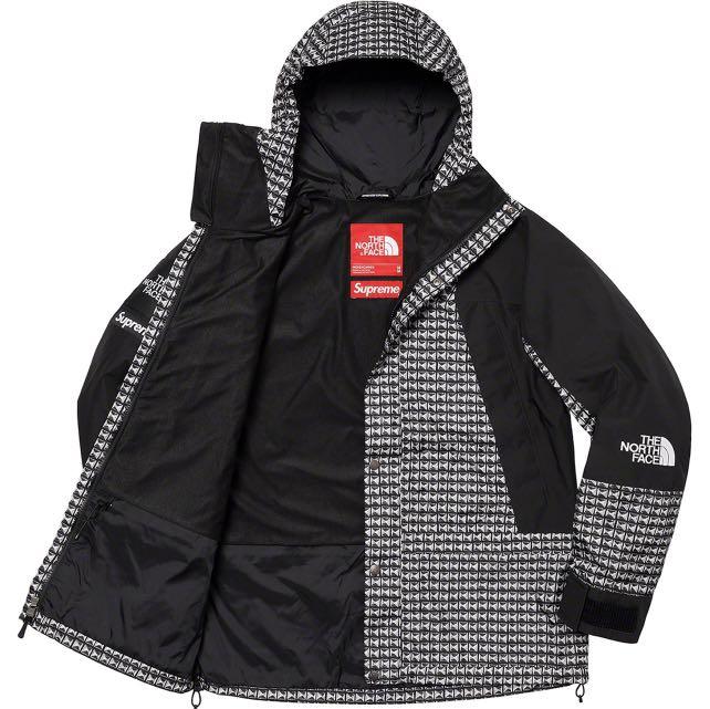 S upreme The North Face Studded Mountain Light Jacket Black SS21 (Size  L), 男裝, 外套及戶外衣服- Carousell