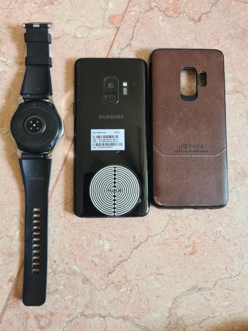 Samsung S9 with smart watch for sale