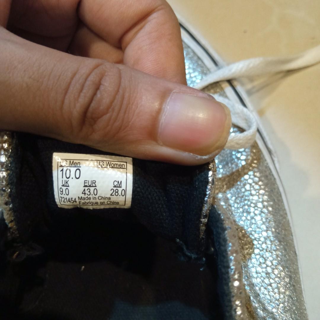 silver glitter vans size 5