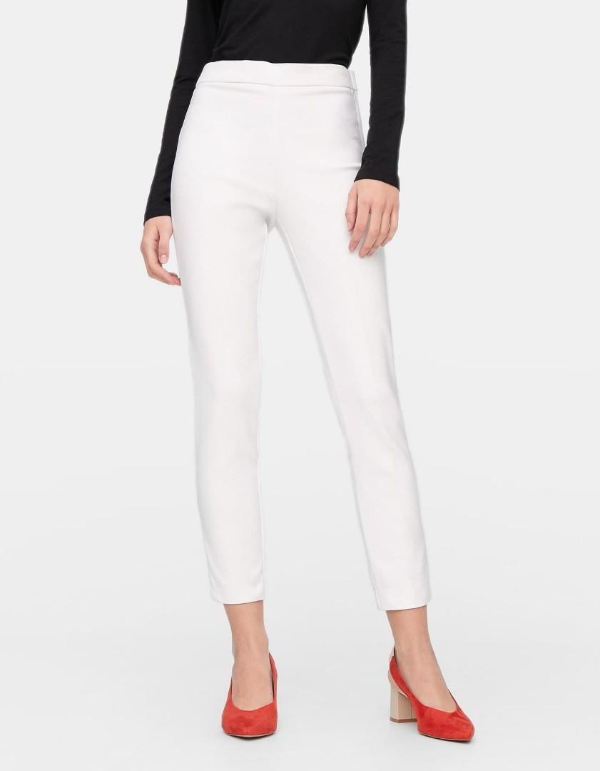 Stradivarius Cigarette Pants White 