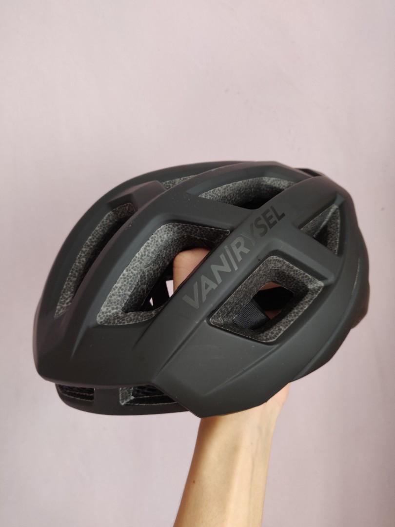 VAN RYSEL RACER CYCLING HELMET BLACK L size Sports Equipment