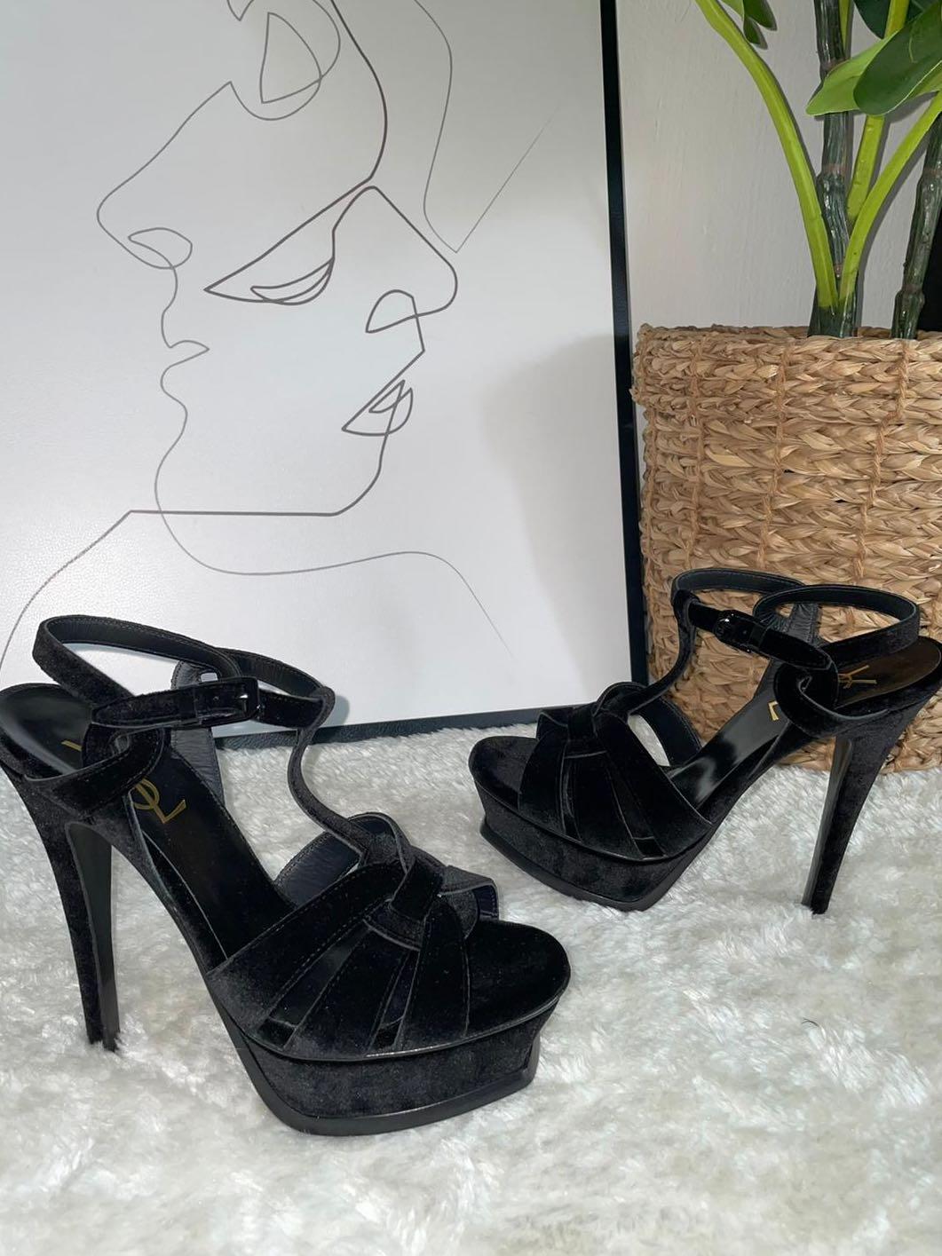 YSL Tribute Suede Heels