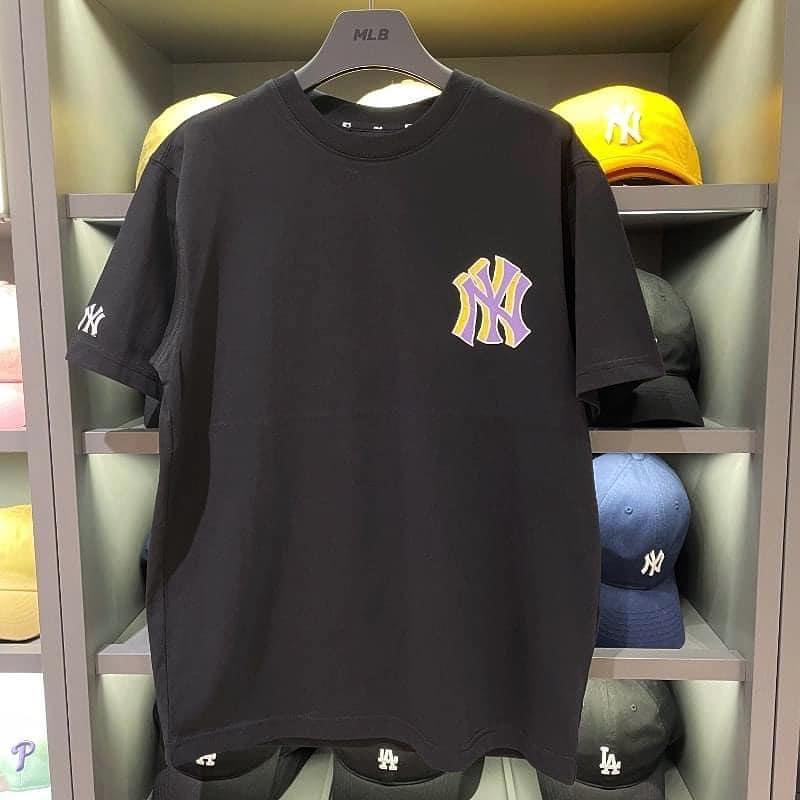MLB Popcorn 21 Short Sleeve T-shirts New York Yankees Purple