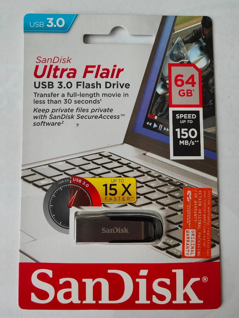 64GB sSandisk Ultra Flair USB3.0 Flash Drive