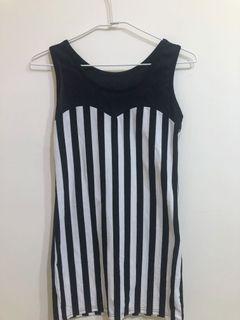 黑白條紋無袖上衣/小背心