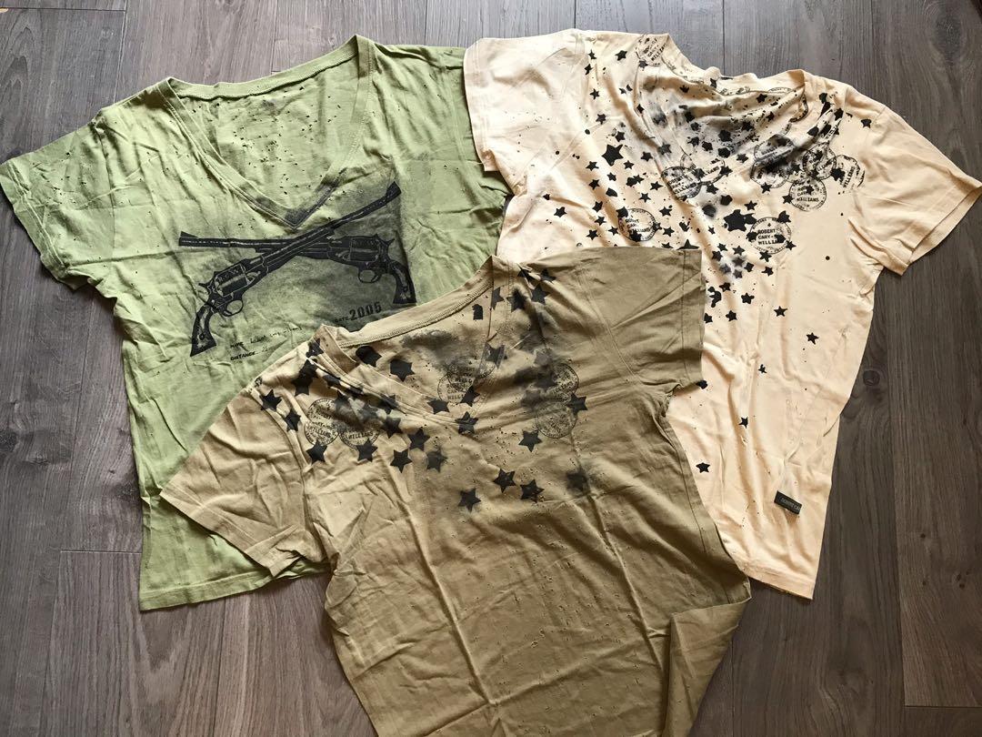 經典珍藏Robert Cary Williams Pellet gun Tee 1 set of 3, 男裝, 外套 