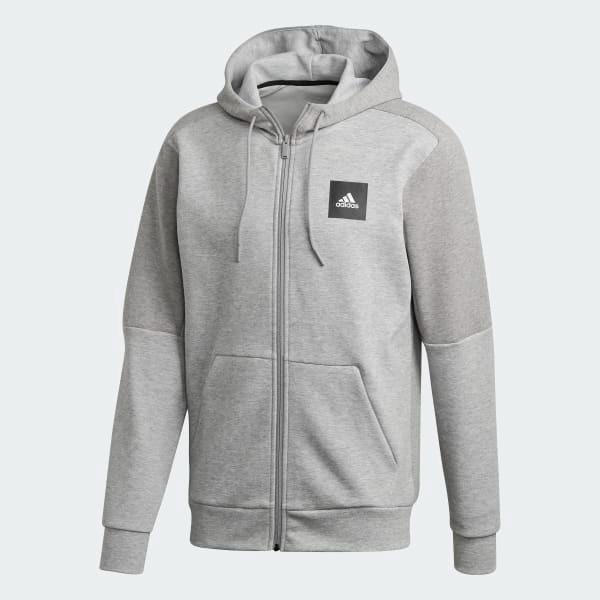 Adidas zipper hoodie on sale mens