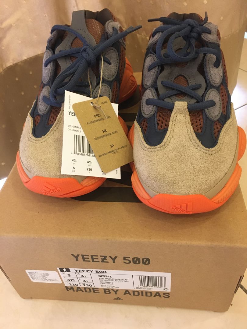Adidas yeezy 500 orange Women s Fashion Footwear Flipflops and