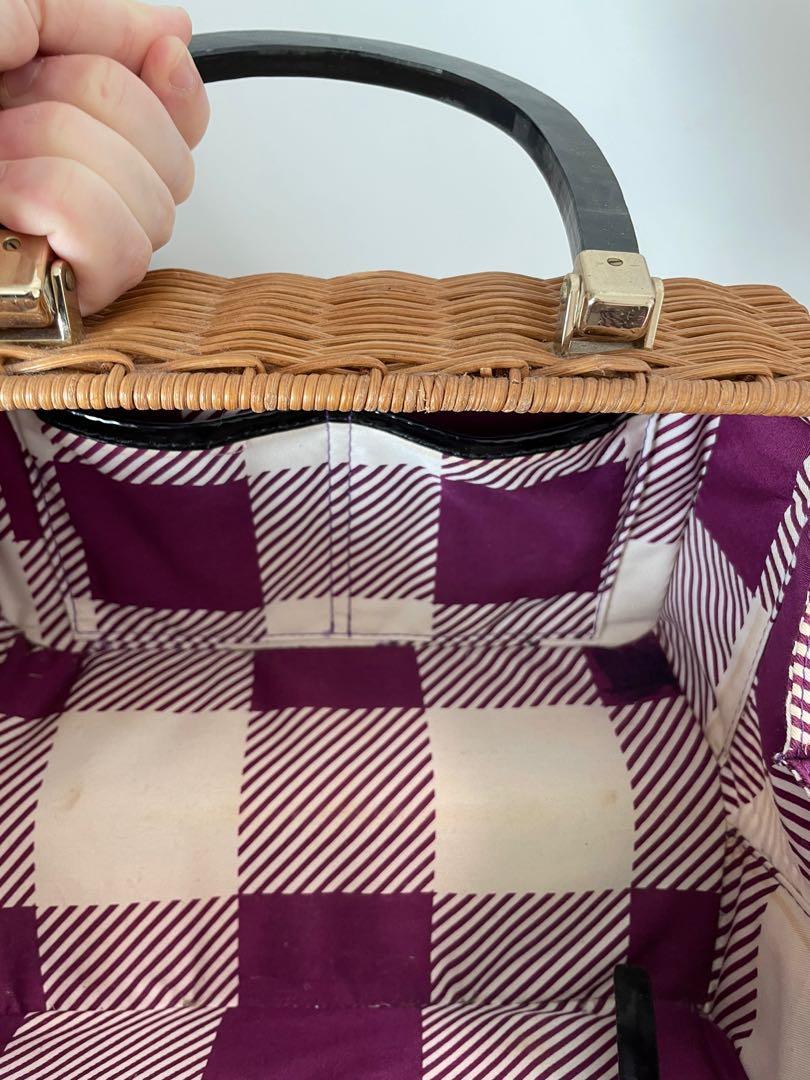 Authentic Kate Spade rattan bag, Luxury, Bags & Wallets on Carousell