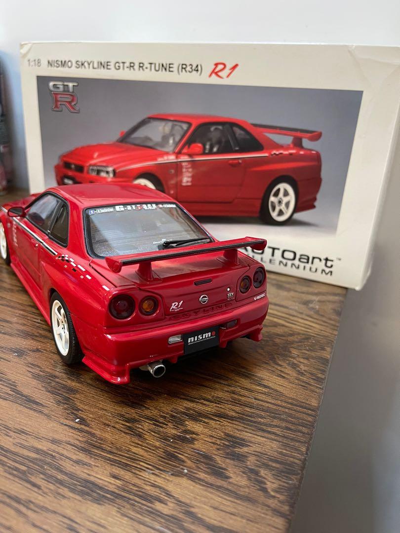 Autoart 1 18 Nissan Skyline R34 Gtr R Tune R1 玩具 遊戲類 玩具 Carousell