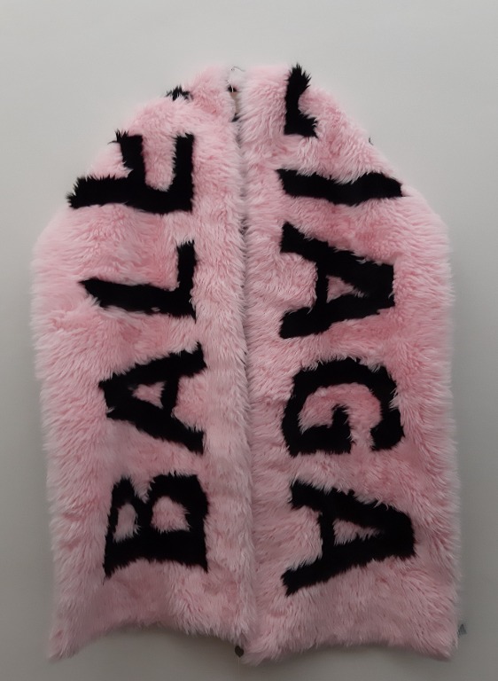 Balenciaga pink sale fur scarf
