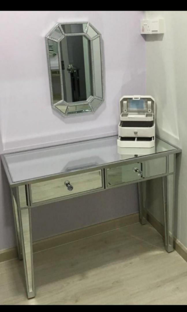 Condition Mirror Vanity Or Study Table, Mirrored Vanity Desk