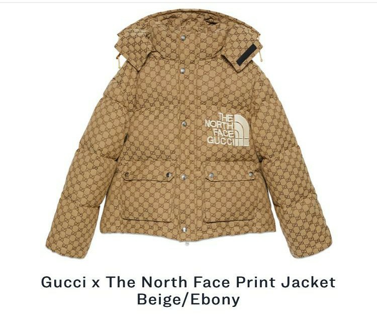 GUCCI X THE NORTH FACE YELLOW PUFFER JACKET BNWT MEDIUM 100