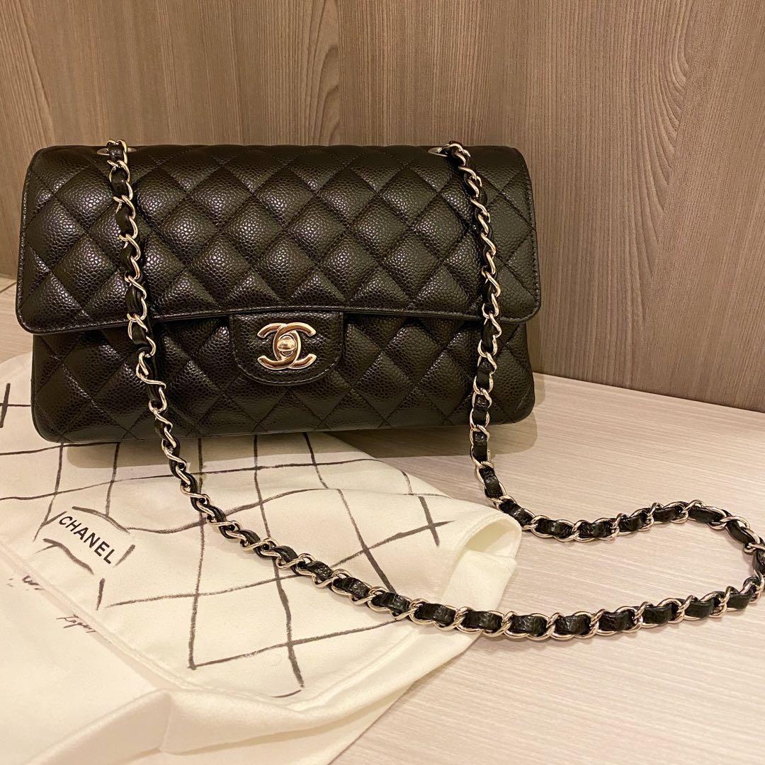 Chanel classic flap 25cm medium CF 25 caviar, 女裝, 手袋及銀包, 長銀包- Carousell