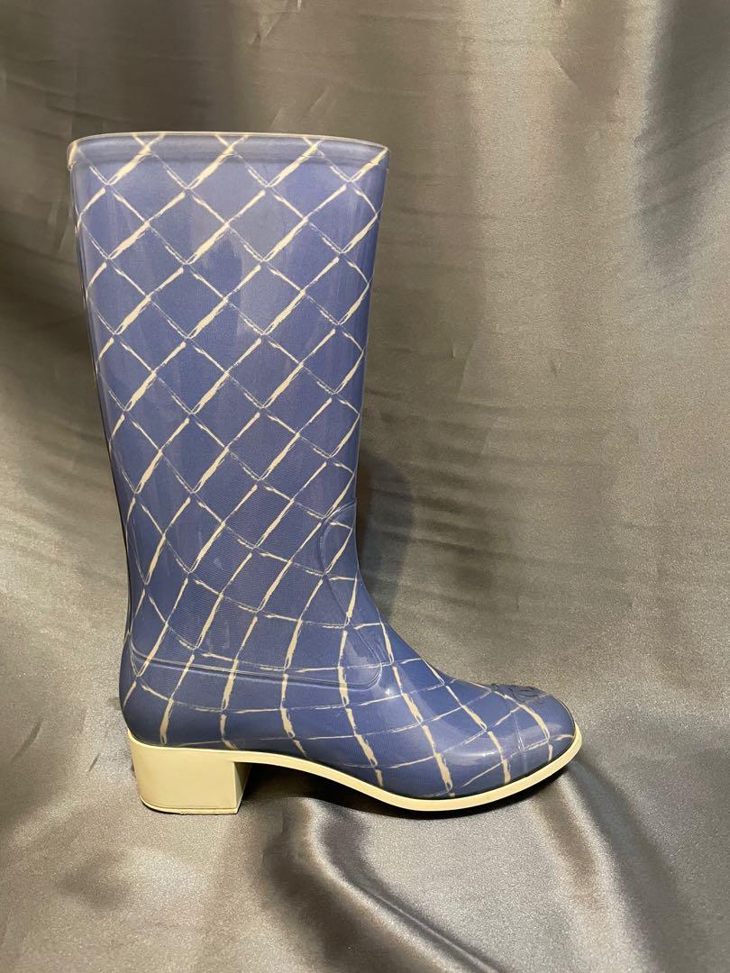 chanel rain boots