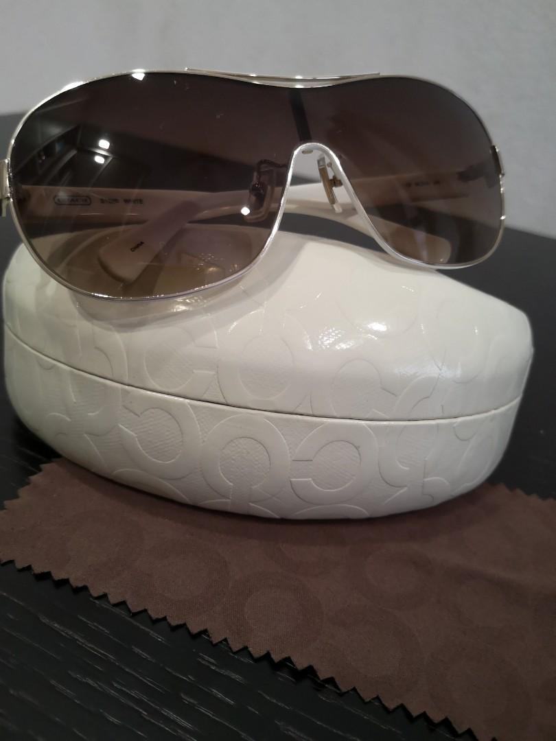 Coach shield sunglasses discount