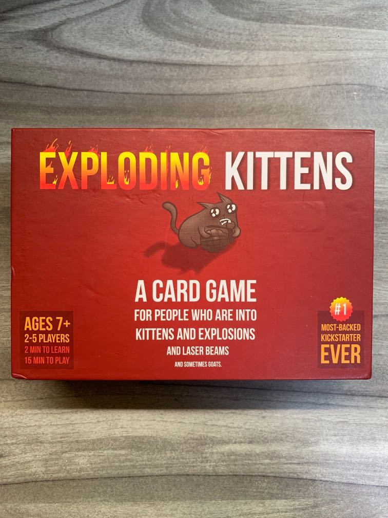 Exploding Kittens Card Game Hobbies Toys Toys Games On Carousell