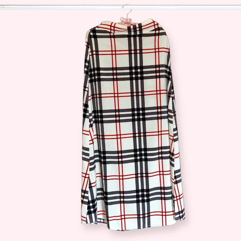 Flowy Skirt Checkered Black White Red Skirt Kembang Checkered Hitam Putih Merah Stretchy Waist Skirt Women S Fashion Clothes Others On Carousell