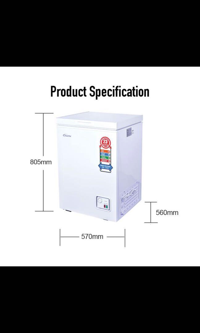 Free delivery! PowerPac Chest Freezer Refrigerator breastmilk freezer