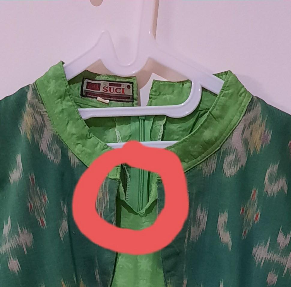 Gaun Batik Hijau Fesyen Wanita Pakaian Wanita Gaun Rok Di Carousell