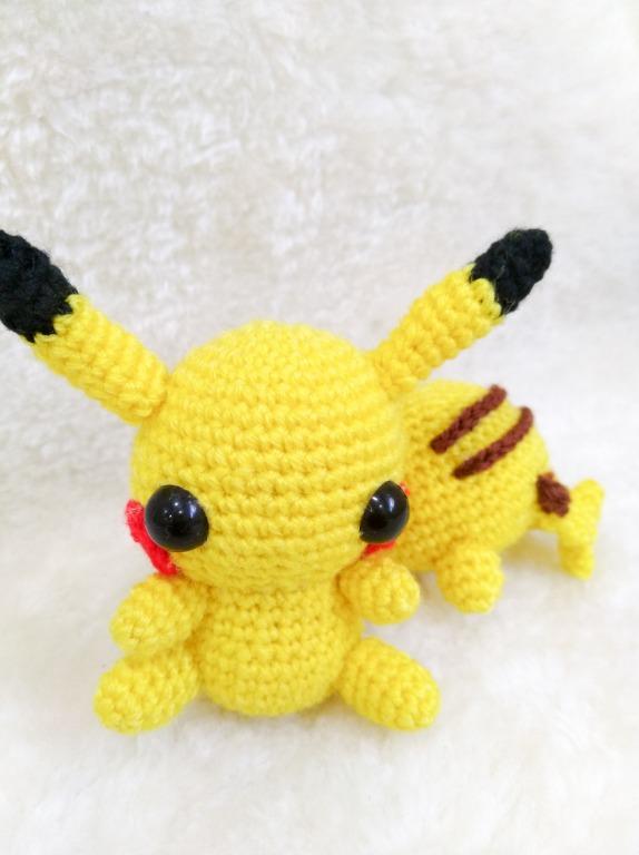 Handmade Amigurumi Crochet Pikachu 9" plush cute pokemon doll