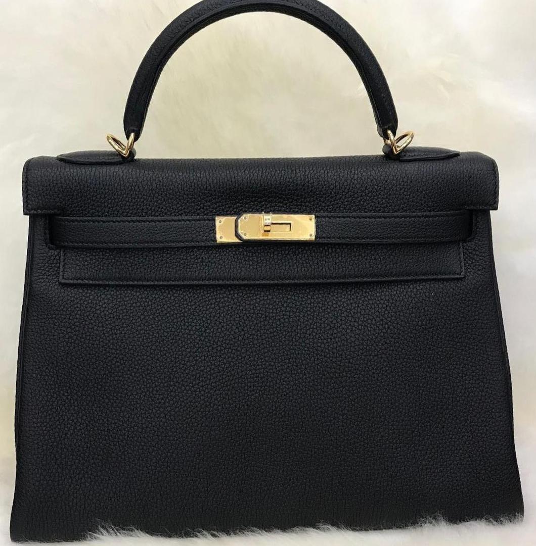 Hermes Kelly 32 😍 Black Togo in GHW, Luxury, Bags & Wallets on Carousell