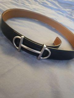 HERMES red Jaipur pink 32mm Reversible Belt Strap 100 Swift / Epsom leather