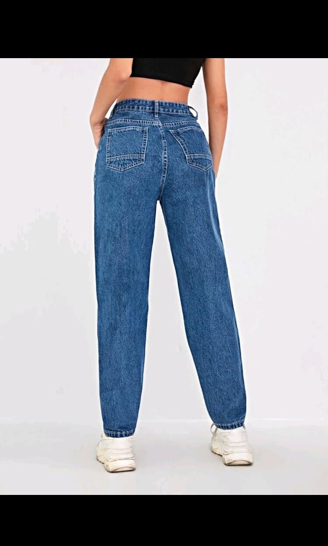 High waisted mom jeans, Women's Fashion, Bottoms, Jeans  Leggings on  Carousell