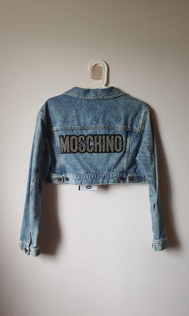 H M MOSCHINO Denim Jacket Women s Fashion Coats Jackets and