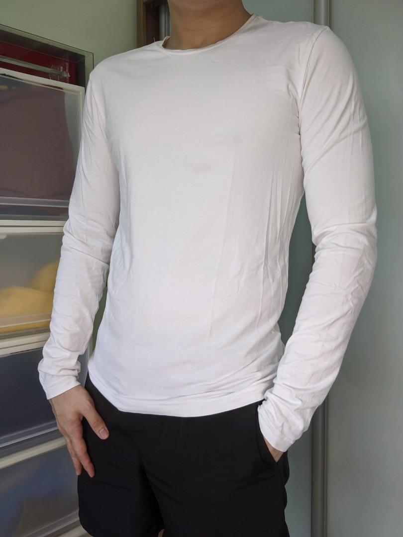 h&m slim fit long sleeve shirt