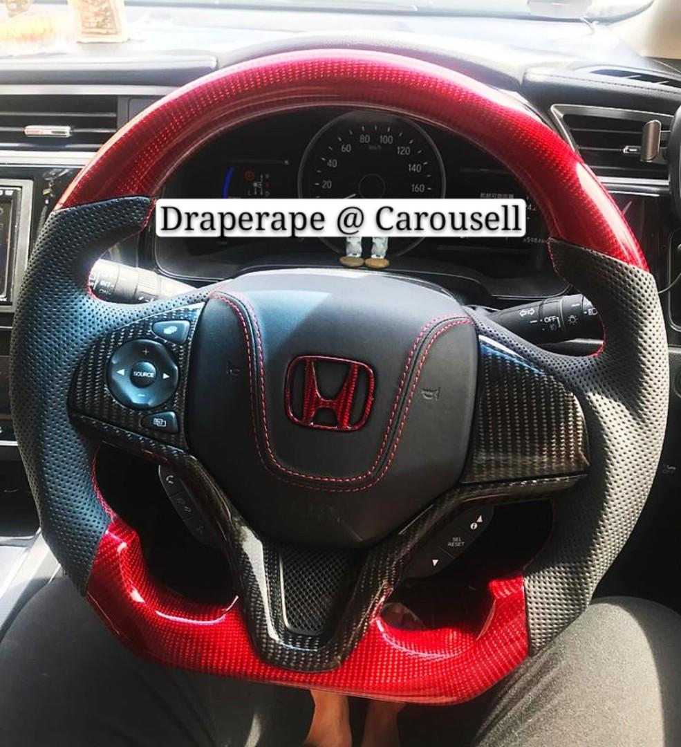 Honda Vezel HRV Jazz Fit Shuttle City Carbon Fiber Steering Wheel