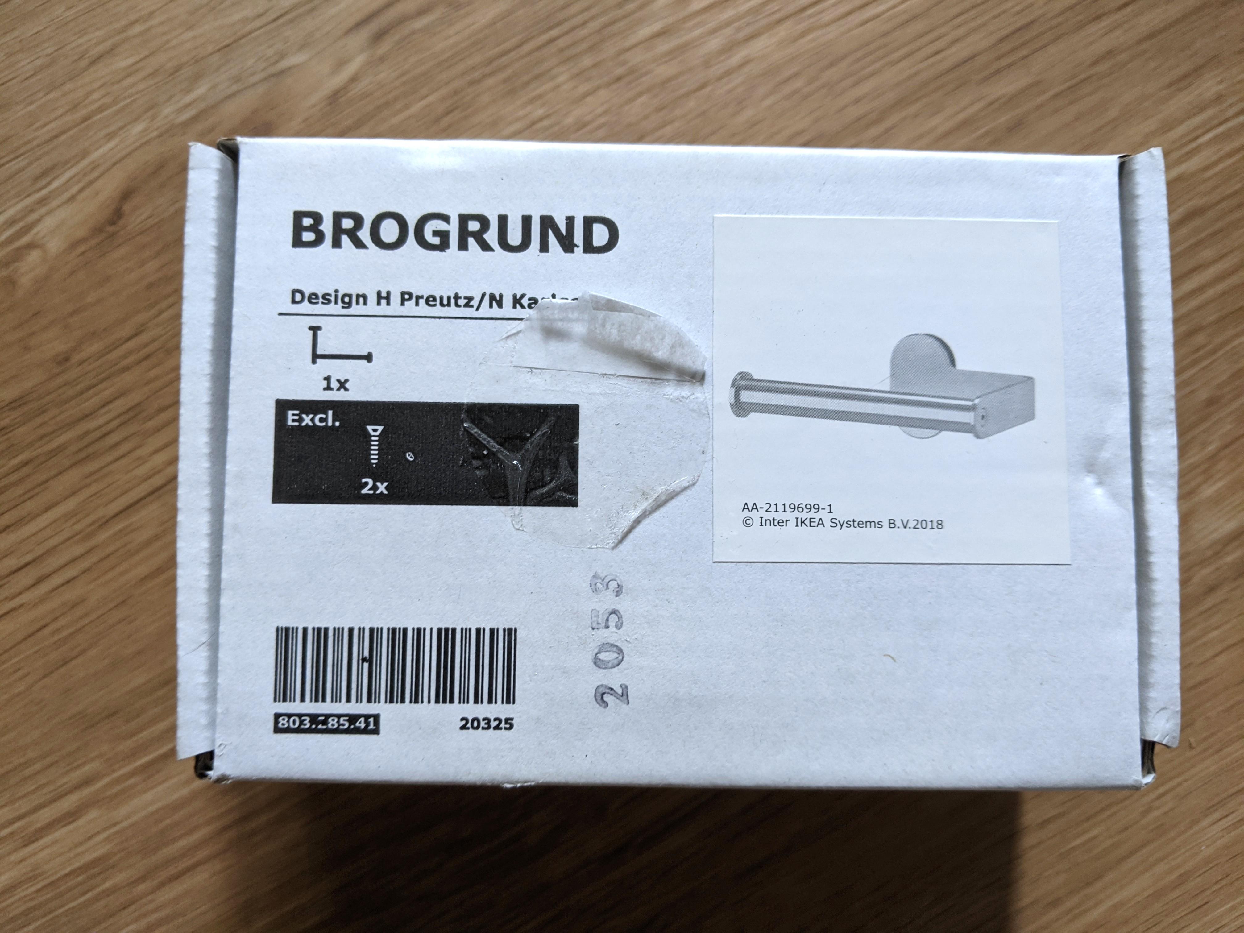 IKEA Brogrund Toilet Paper Holder, Furniture & Home Living, Bathroom