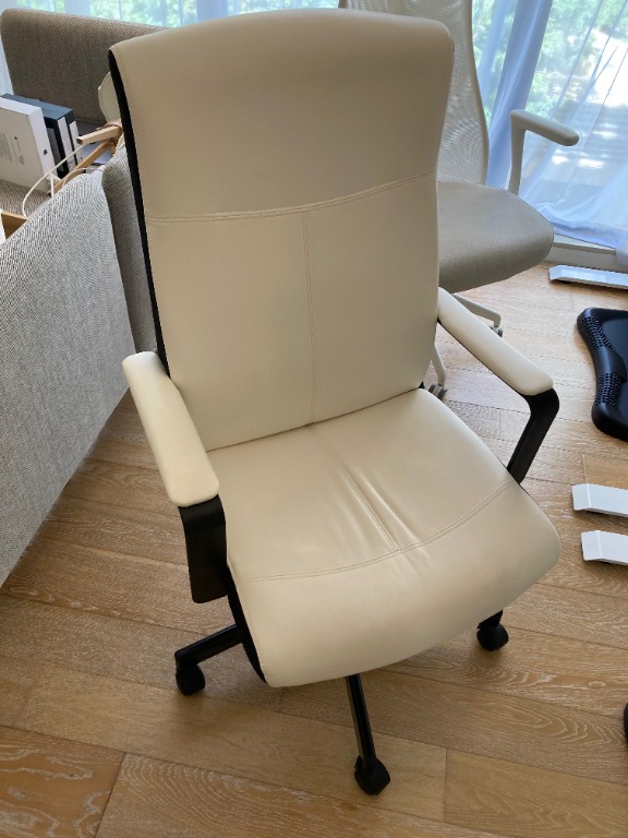 Ikea Millberget Office Chair White, White Leather Office Chairs Ikea