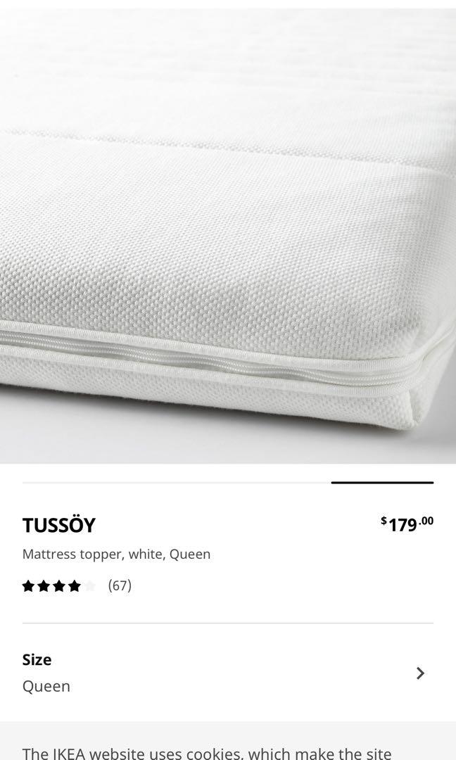 ikea queen mattress topper furniture home living bedding towels on carousell