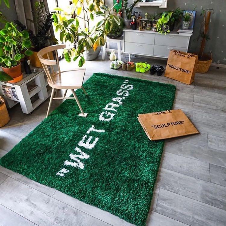 IKEA x Offwhite Wet Grass Rug, Home & Furniture, Home Décor on