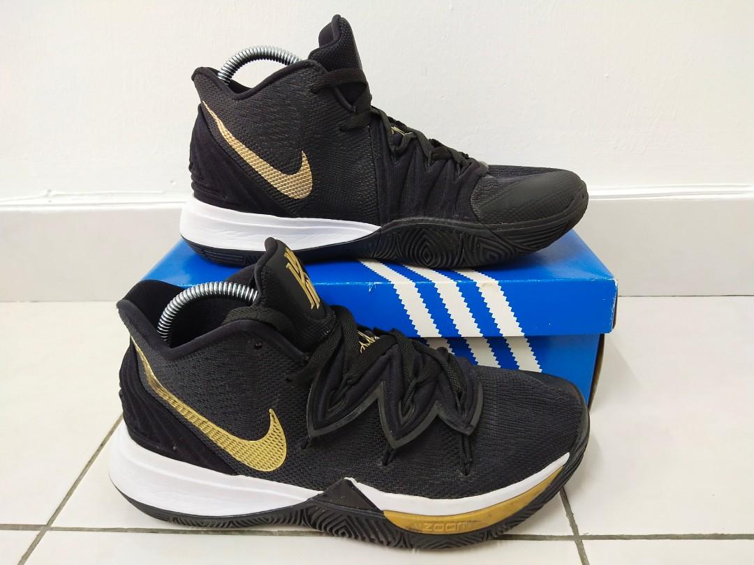 Kasut NIKE Kyrie 5 black gold Men s Fashion Footwear Sneakers