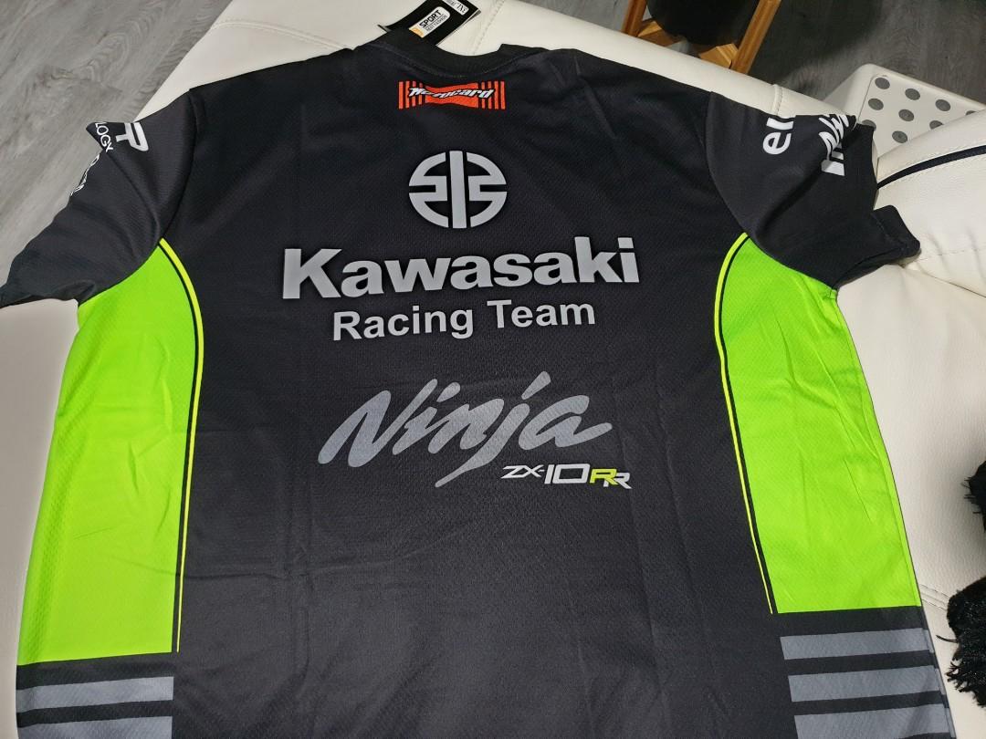 Kawasaki jersey, Motorcycles, Motorcycle Apparel on Carousell