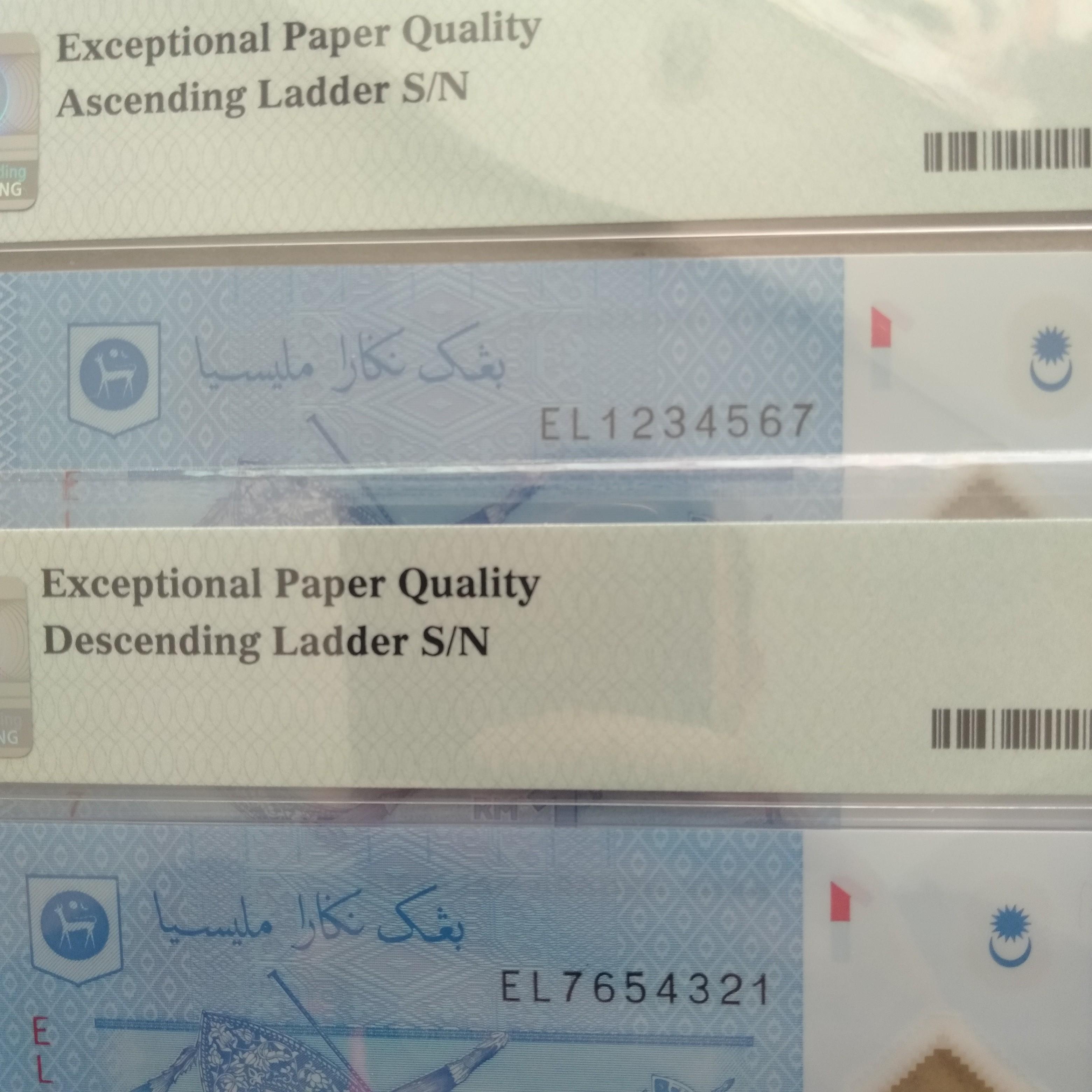 [SOLD] Ladder serial number 1234567, 7654321 PMG65/66 UNC, Hobbies & Toys, Collectibles