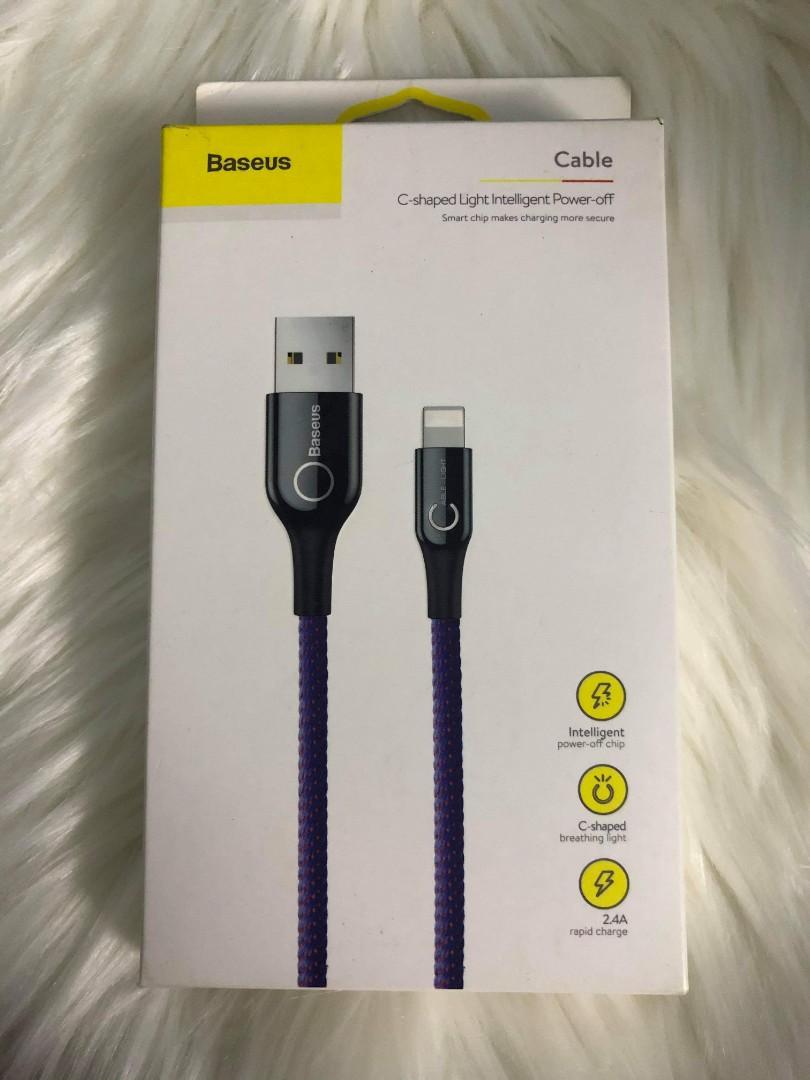 Lightning cable - Baseus (Category: Chargers & Cables) located in Singapore. Submitted by jjh03 (Listing ID 1090761305, Image 1). Description: Brand new and sealed (cable in purple colour) Description:- C shaped Light Intelligent Power-off -Intelligent power off chip -C-shaper breathing light -2.4A rapid Charge Normal mailing :$0.9 Able to delivery in Bukit Batok Area Only can meet up at west side mrt Station Kindly pm me if you are interested 😊