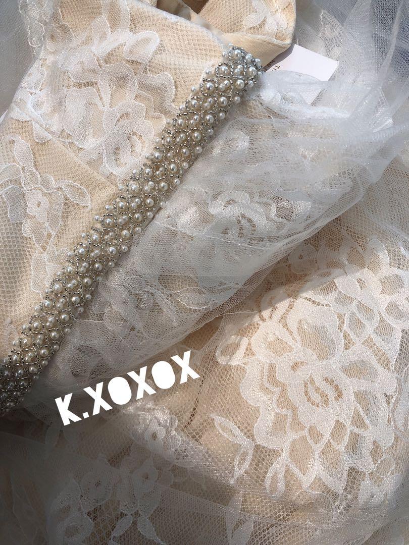 sweet love ivory lace beaded maxi dress