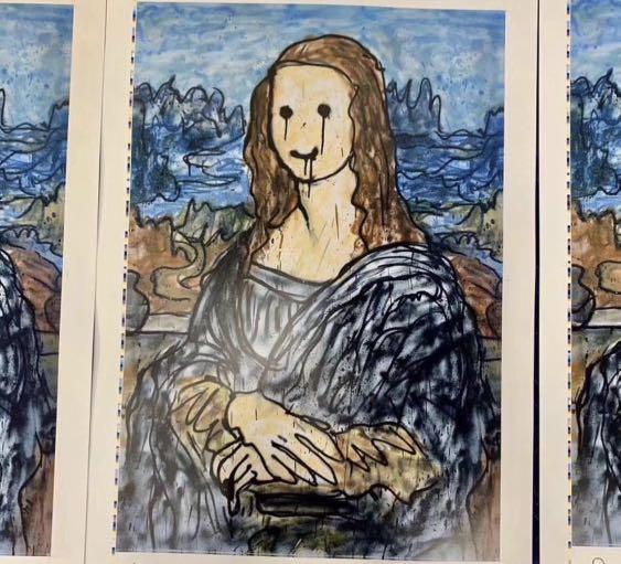 Madsaki 版画 Drawing of Mona Lisa ホワイト系 美術品 オンライン通販 