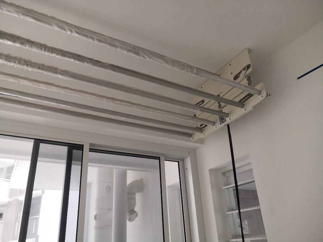 Manual Laundry Rack BTO Furniture Home Living Bathroom Kitchen Fixtures on Carousell