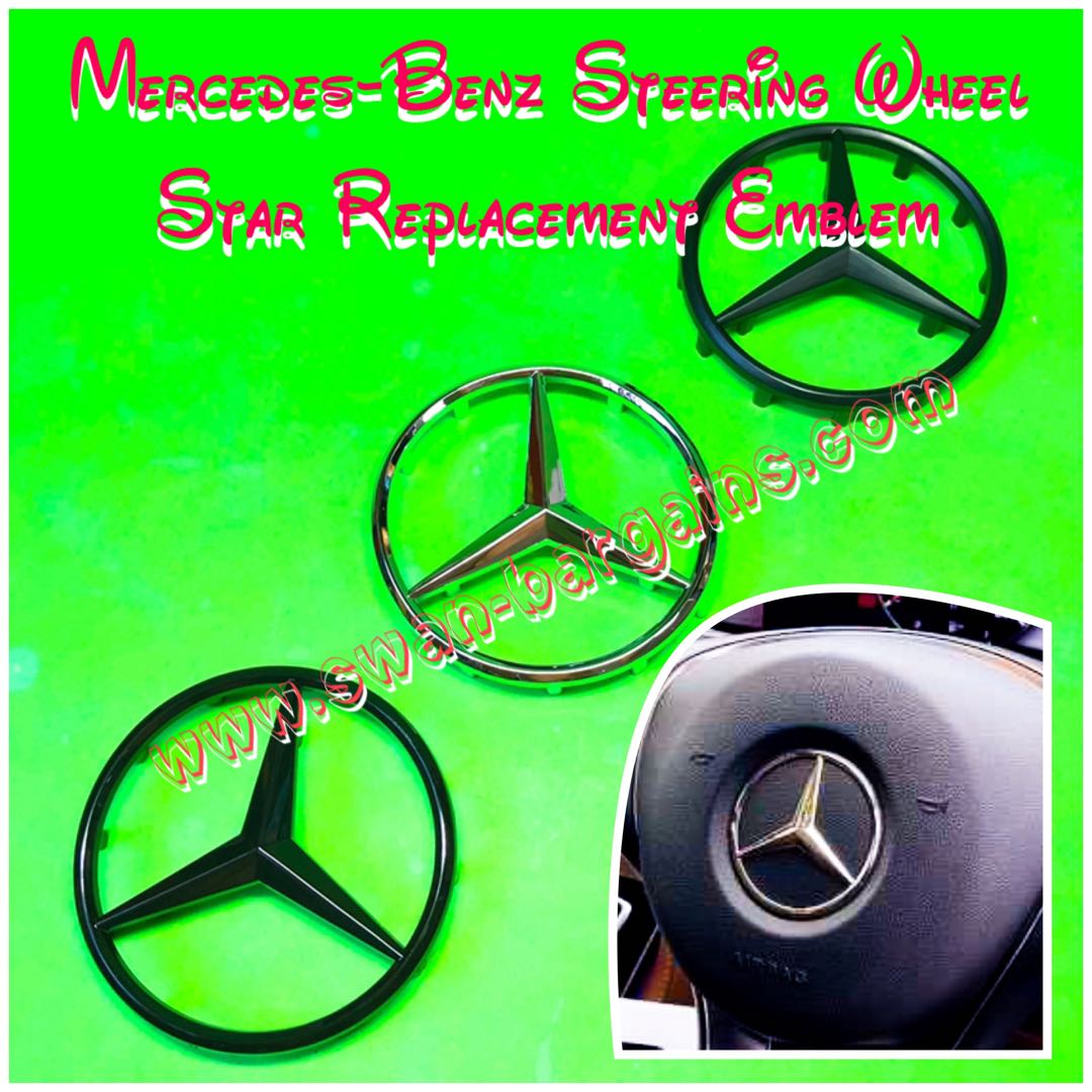 MercedesBenz Design Steering Wheel Star Emblem Direct Replacement Logo