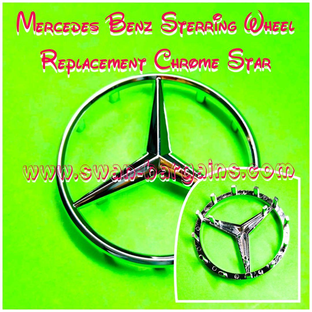 MercedesBenz Design Steering Wheel Star Emblem Direct Replacement Logo
