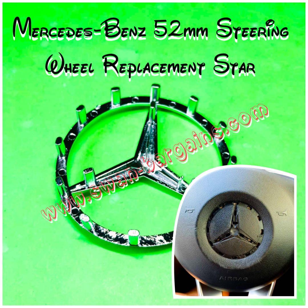MercedesBenz Design Steering Wheel Star Emblem Direct Replacement Logo