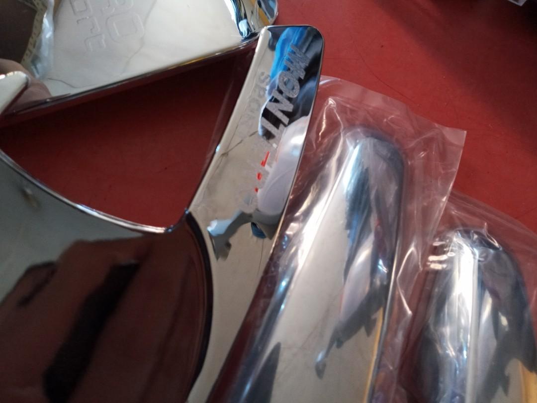 Montero Sport 2nd gen garnish set (Category: Everything Else Others) located in Las Pinas. Submitted by jaziyah4 (Listing ID 1090718059, Image 2). Description: new 4 door outer handle 4 door inner bowl insert 1 gas tank cover -protects your car from damages and scratches -excellent dedign which mskes your car eye-catching -easy to install, includes double adhesive tape -made of ABS plastic.